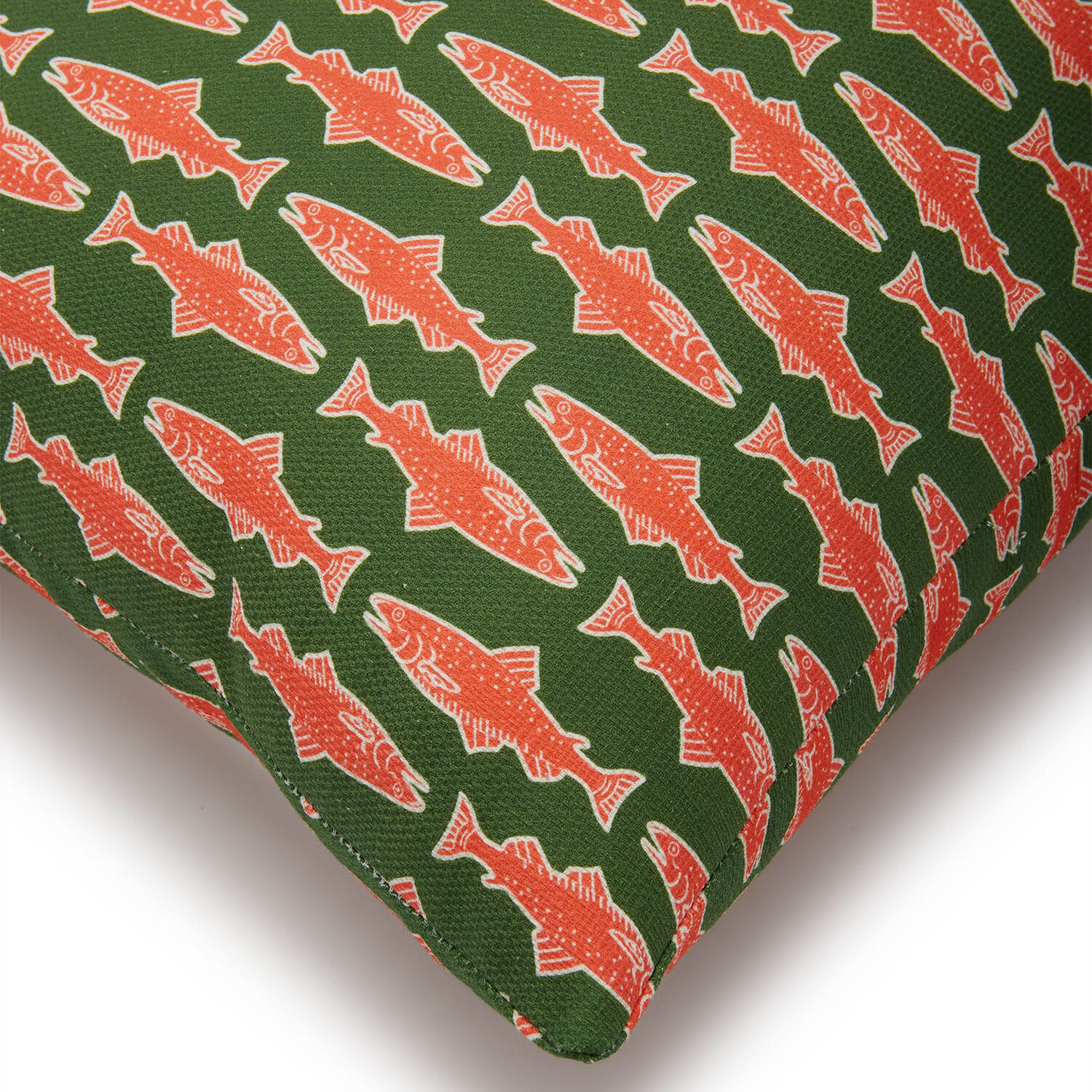 Shop La Doublej Cushion (45x45) In Como Fish Green