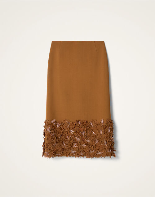 La DoubleJ Pencil Skirt Solid Tobacco SKI0215VIS035SOLIDBR06
