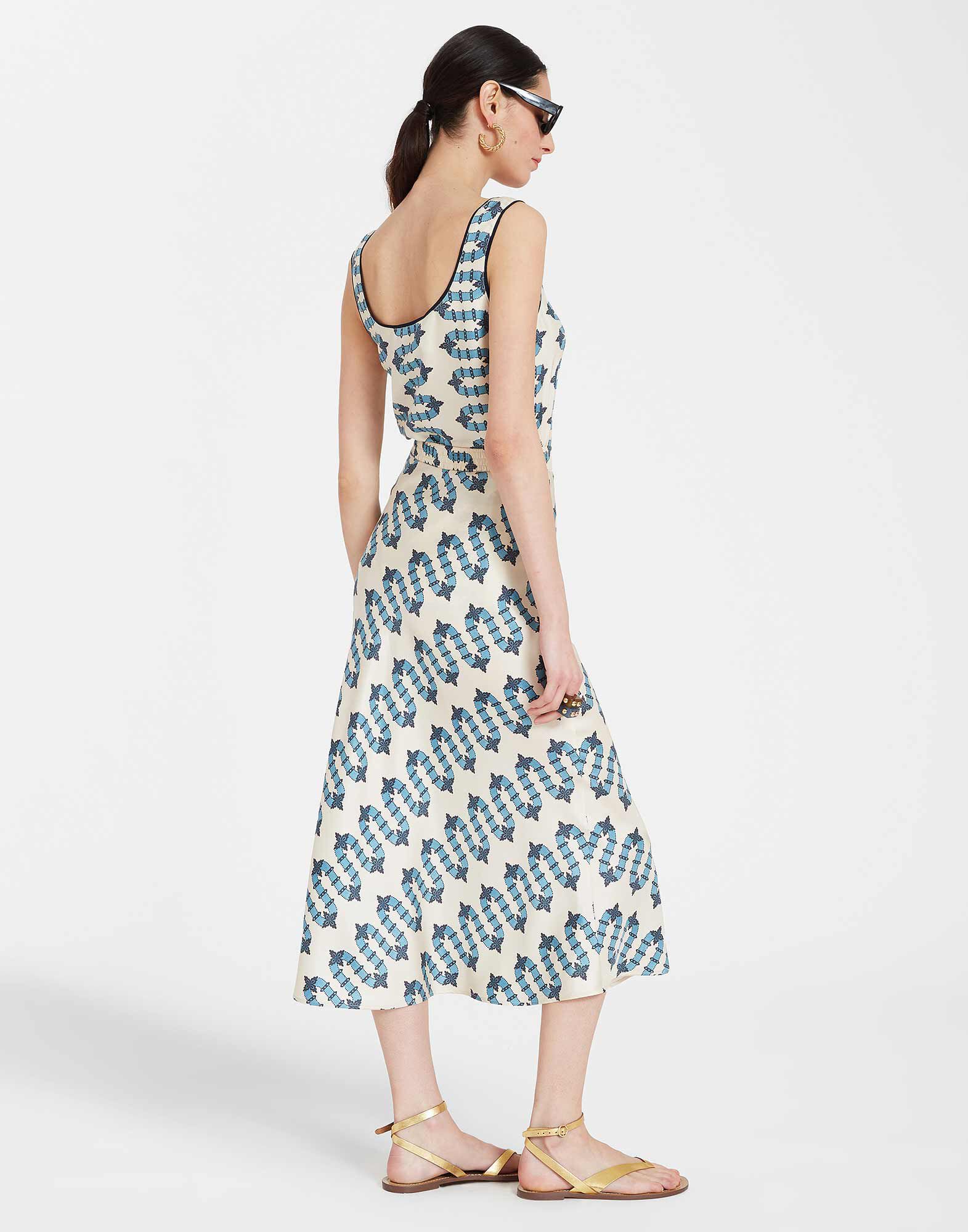 La DoubleJ Lungomare Skirt Scirocco Ivory SKI0089SIL001SCI01WH04