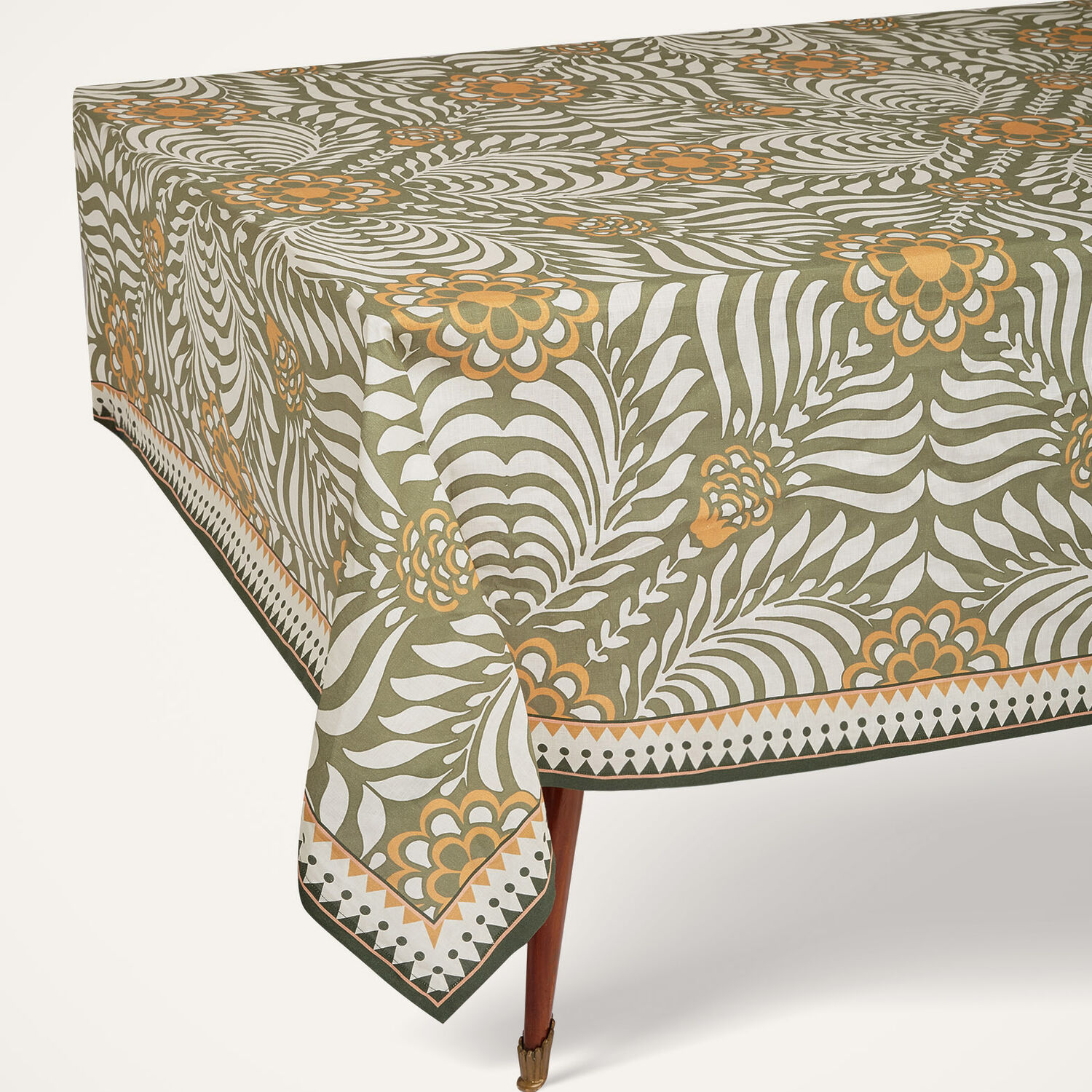 La Doublej Medium Tablecloth In Tudorlight Green
