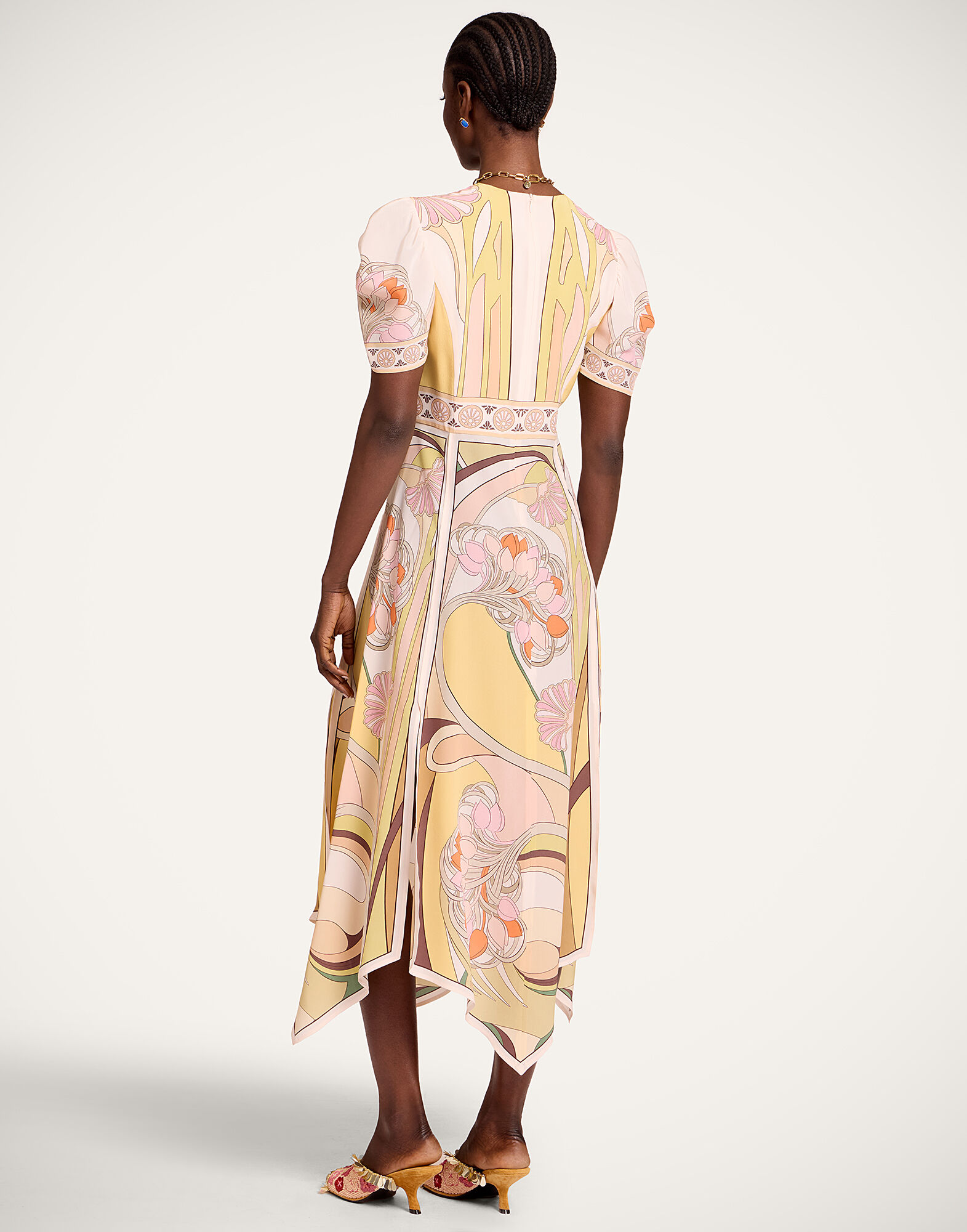 La DoubleJ Cherie Scarf Dress Tulip Plac&eacute;e Pale Pink DRE0936CRE002TUL07PI02