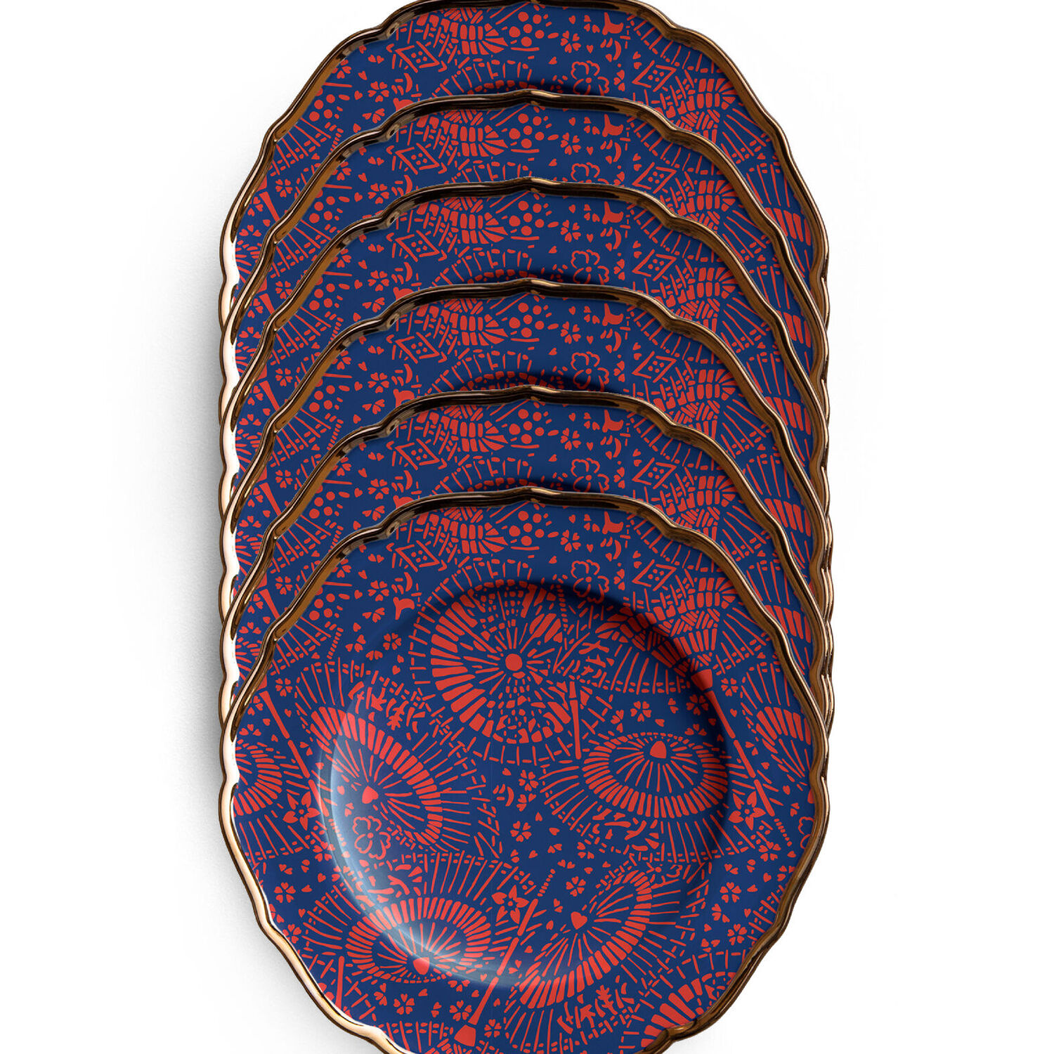 La Doublej Ombrellini Dessert Plates (set Of 6) In Ombrellini