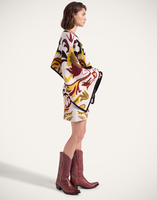 La DoubleJ In My Power Knit Stole La DoubleJ In My Power Knit Stole Multicolor Ivory & Red SCA0082KNI177VA402BR05