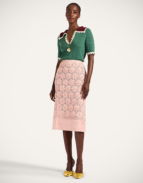 La DoubleJ Pencil Skirt La DoubleJ Pencil Skirt Solid Pink SKI0159COT070SOLIDPI01