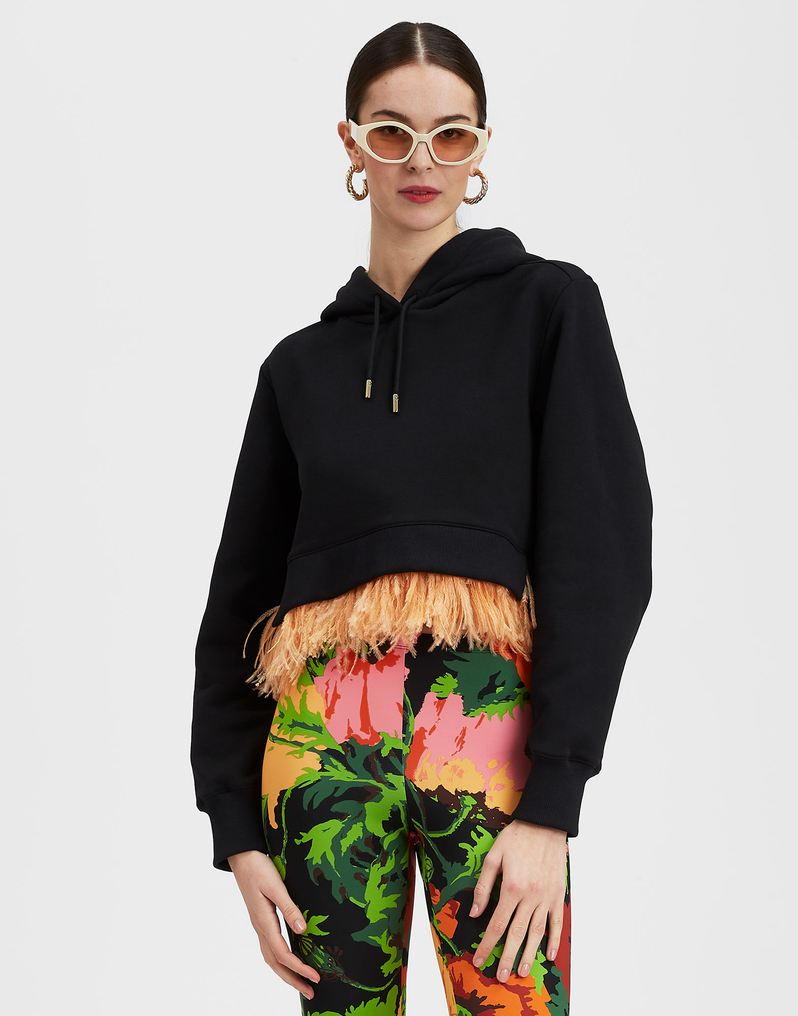 La DoubleJ La Scala Hoodie La DoubleJ La Scala Hoodie Black SWE0018JER038SOLIDBL01