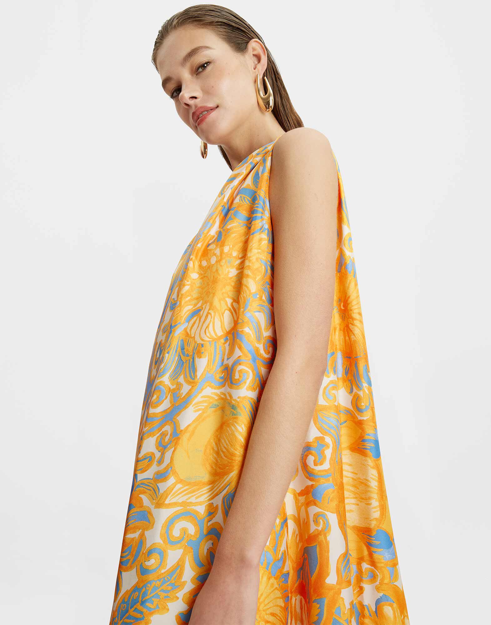 La DoubleJ Roy Dress Anemone Orange DRE0460SIL001ANE01OR02