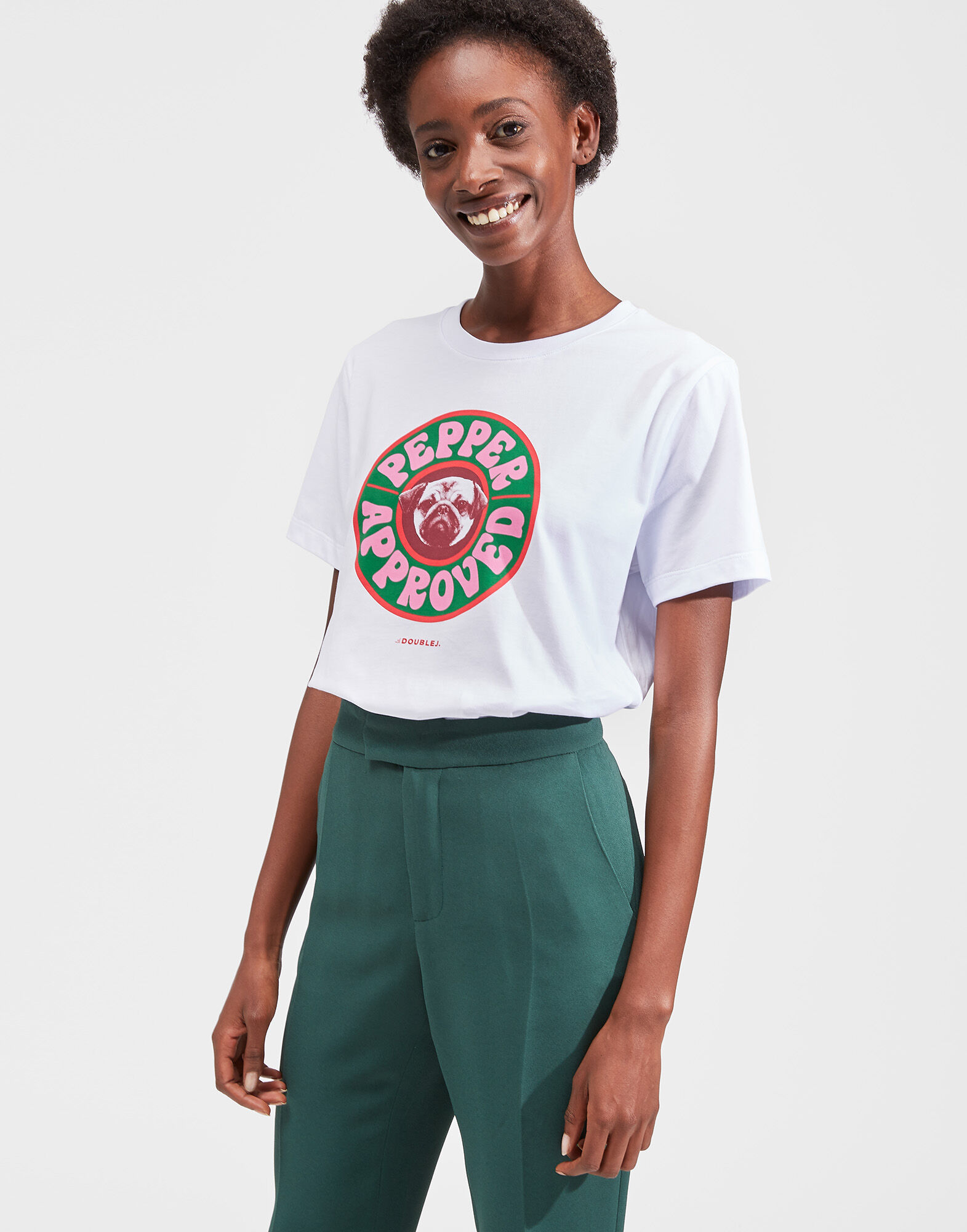LaDoubleJ Slogan T-shirt Pepper Approved SHI0054JER010SLO0008