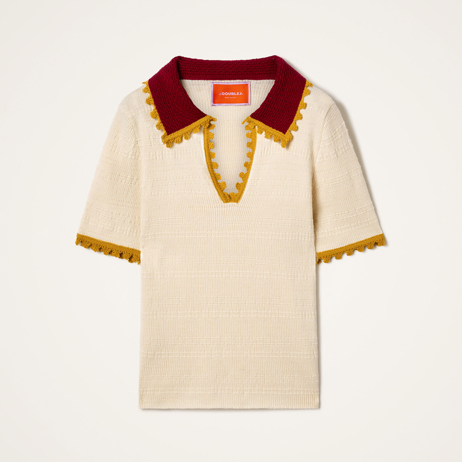 La Doublej Cotton-cashmere Knitted Top In Neutral
