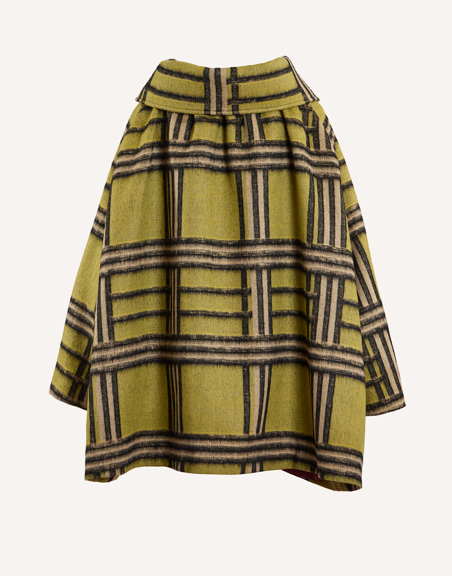 La DoubleJ New Town Cape Kells Check Green JAC0215WOL038KEL02GR02