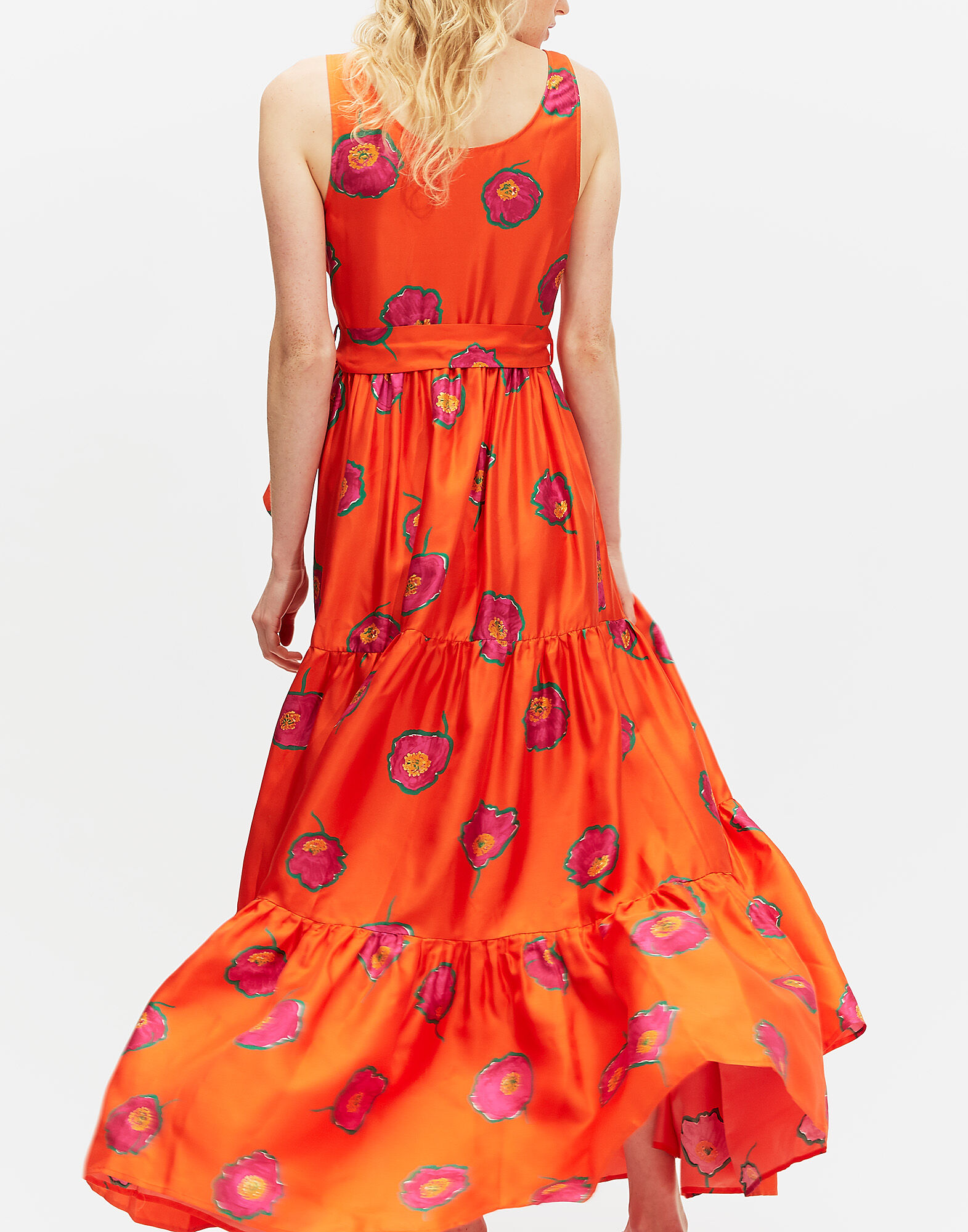 LaDoubleJ Pellicano Dinner Dress Papaveri Arancio DRE0034SIL001PAP0002