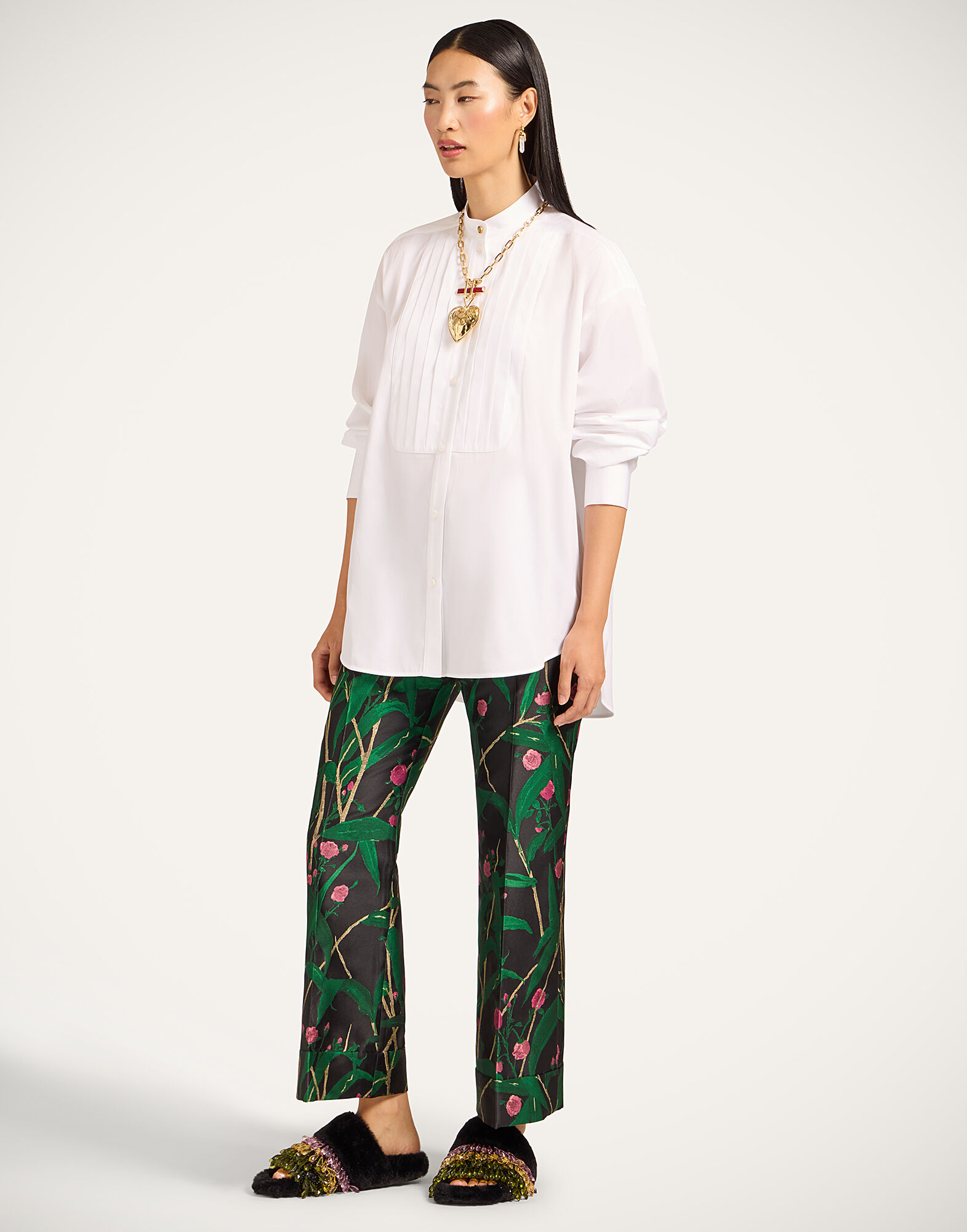 La DoubleJ Oversize Peggy Shirt Solid White SHI0150COT064SOLIDWH01