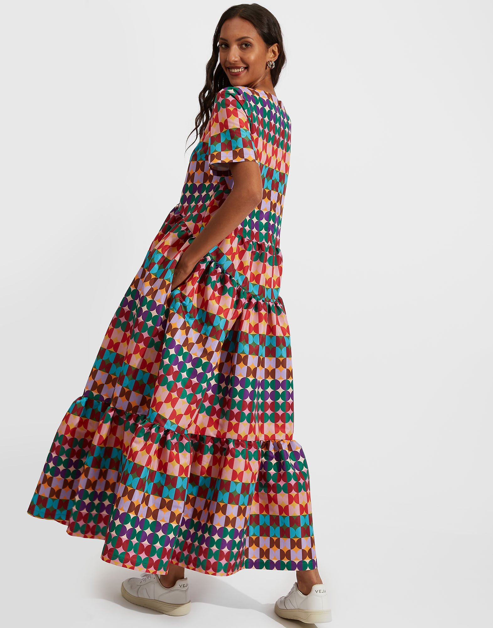 La DoubleJ Belle Dress Mezzaluna Rainbow DRE0428FAI001MEZ0005