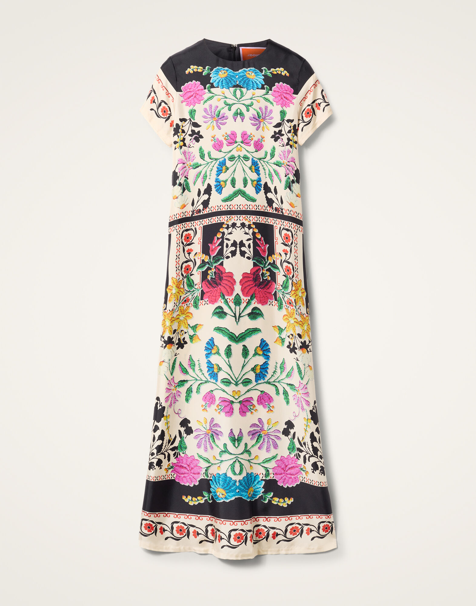 La DoubleJ Swing Dress Plaza Plac&eacute;e Ivory DRE0128SIL006PLA04WH04