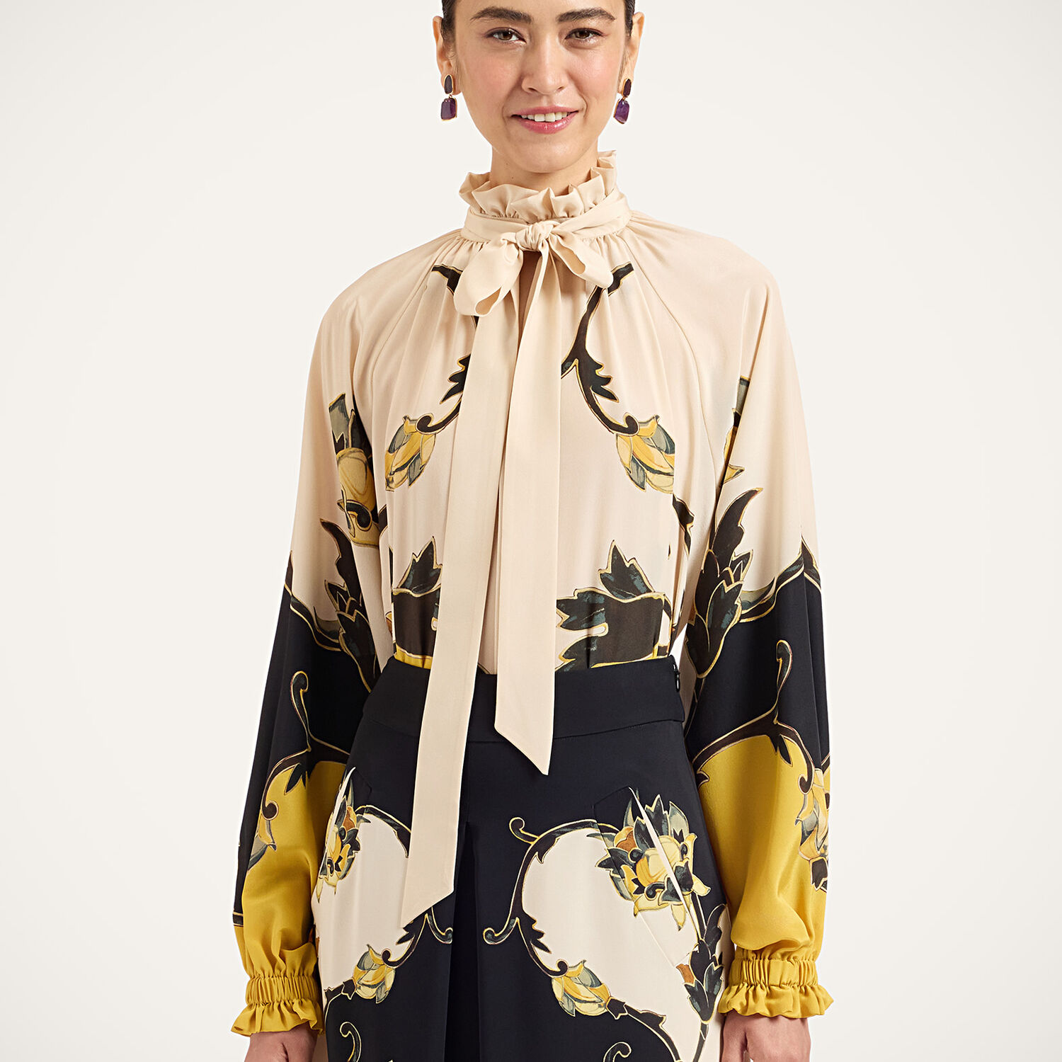 La Doublej Cerere Blouse In Buttercup Placée Gold