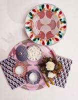La DoubleJ Large Napkins Set Of 2 La DoubleJ Large Napkins Set Of 2 Cubi Blu NAP0006LIN001CUB0004