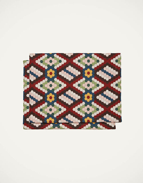 La DoubleJ Placemat Set Of 2 La DoubleJ Placemat Set Of 2 Honeycomb Tiles TBM0001LIN001HNT0001