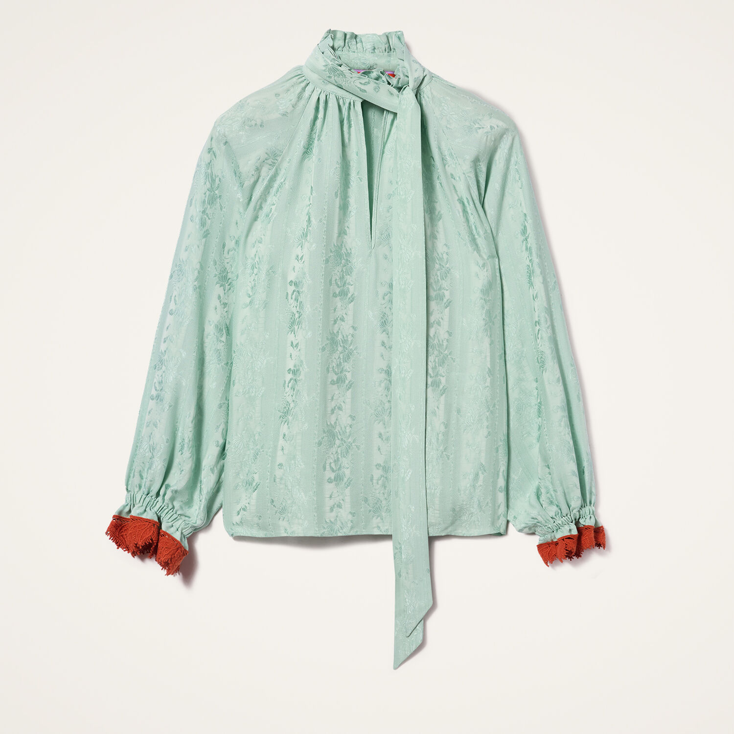 Shop La Doublej Cerere Blouse In Pekin Mint