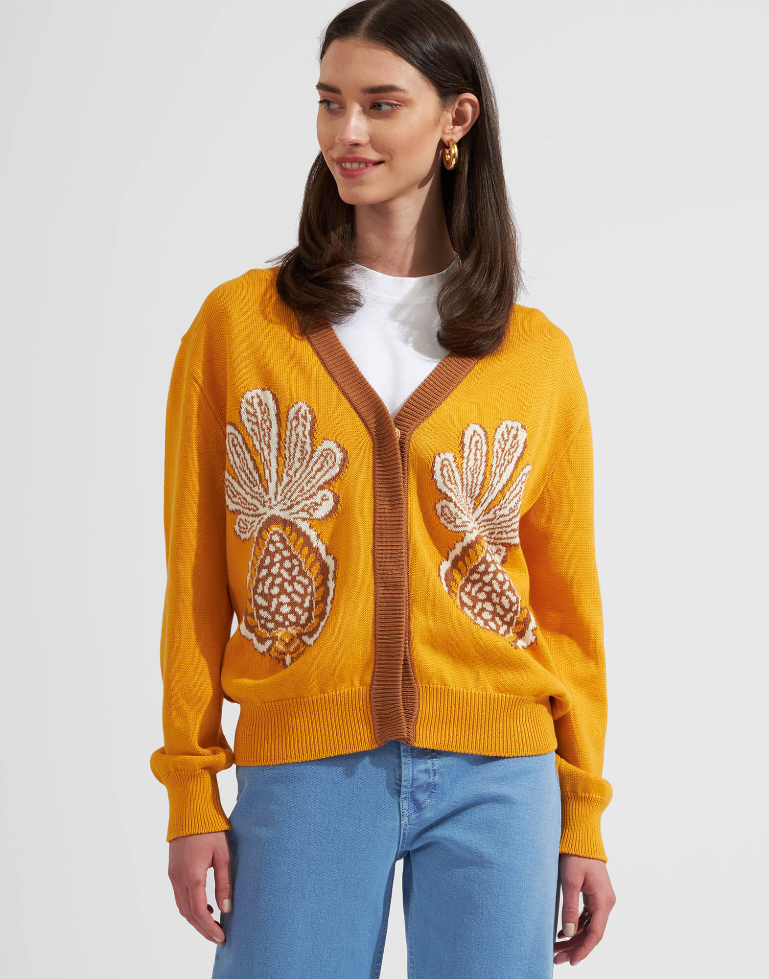 Pineapple Cardigan in Avorio for Women La DoubleJ