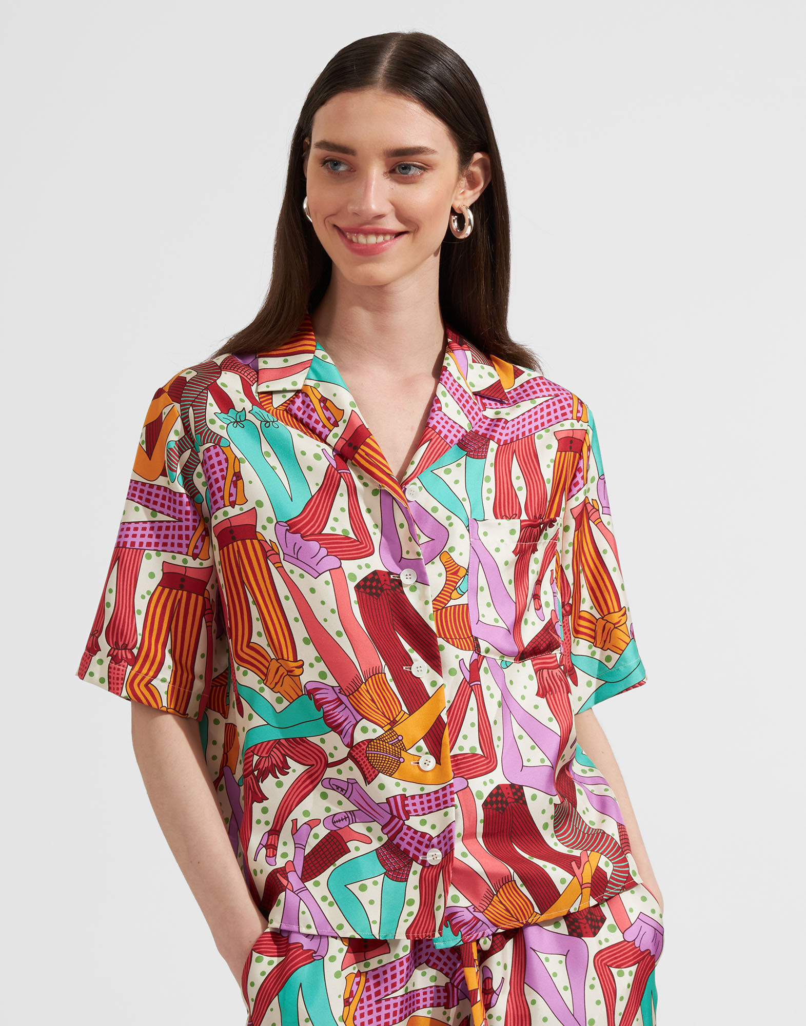 La DoubleJ Boxy Shirt Smartypants SHI0064SIL001SMA01BU08