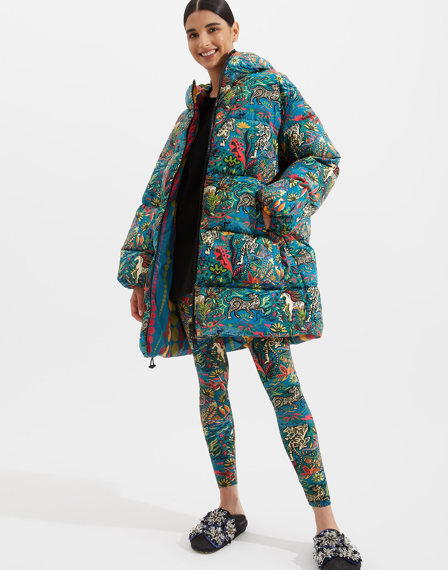 LaDoubleJ Cocoon Puffer Giungla DOW0004NYL003GIU0001