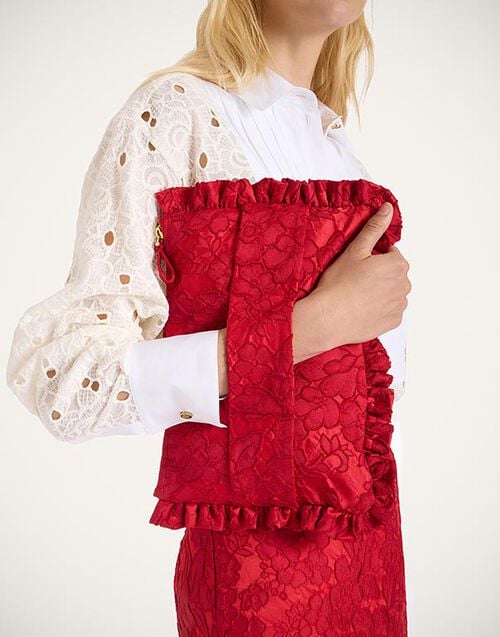 La DoubleJ Hand Pochette La DoubleJ Hand Pochette Peony Red BAG0059JCQ111PEO04RE01