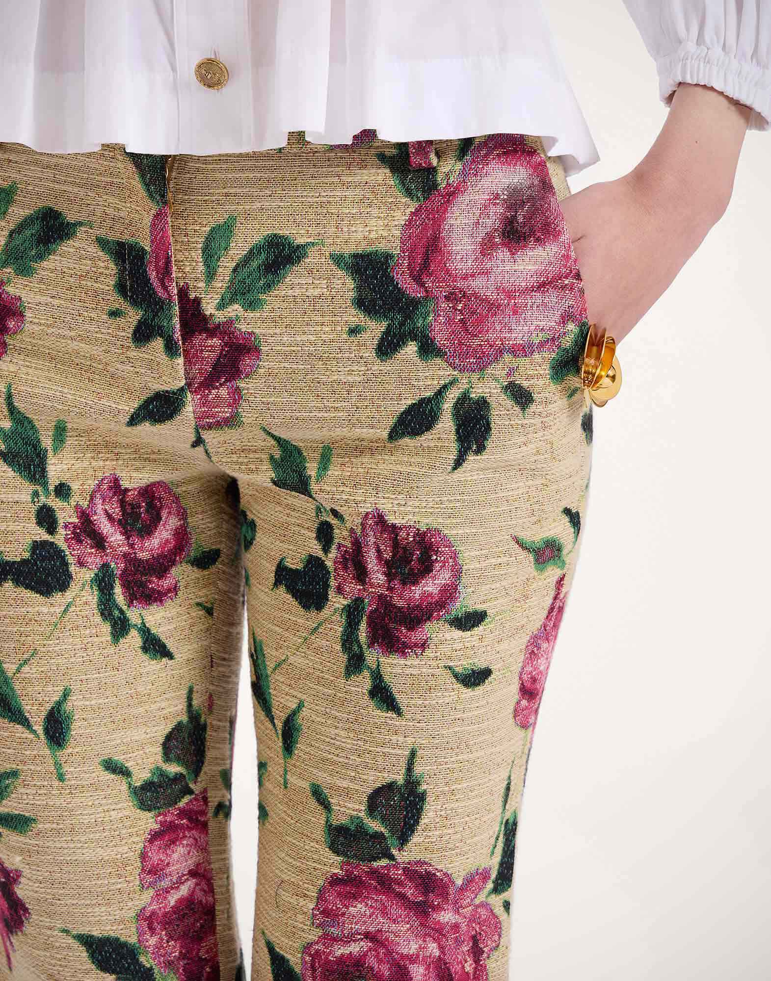 La DoubleJ 24/7 Pants Roses Light Beige TRO0069COT069ROS06BR01