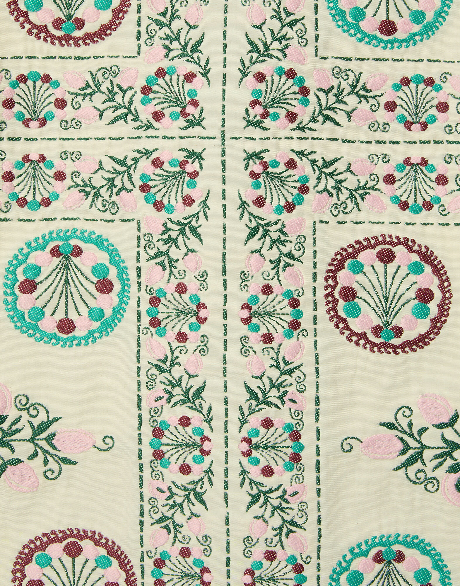 La DoubleJ La Scala Top Florette Tiles Ecru TOP0197JCQ137FLO09BR05