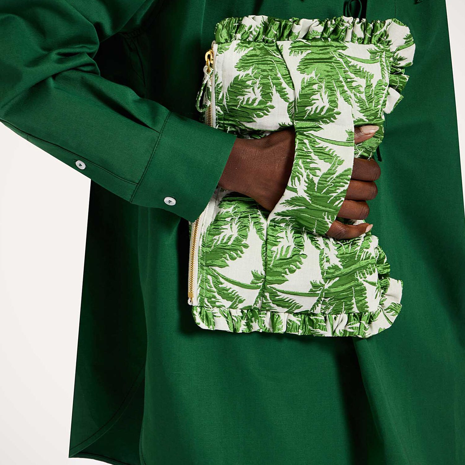  La Doublej Bags & Pochettes Women - Hand Pochette Tropicana White One Size 44% Acetate 33% Viscose 22% Polyester 1% Elastan 