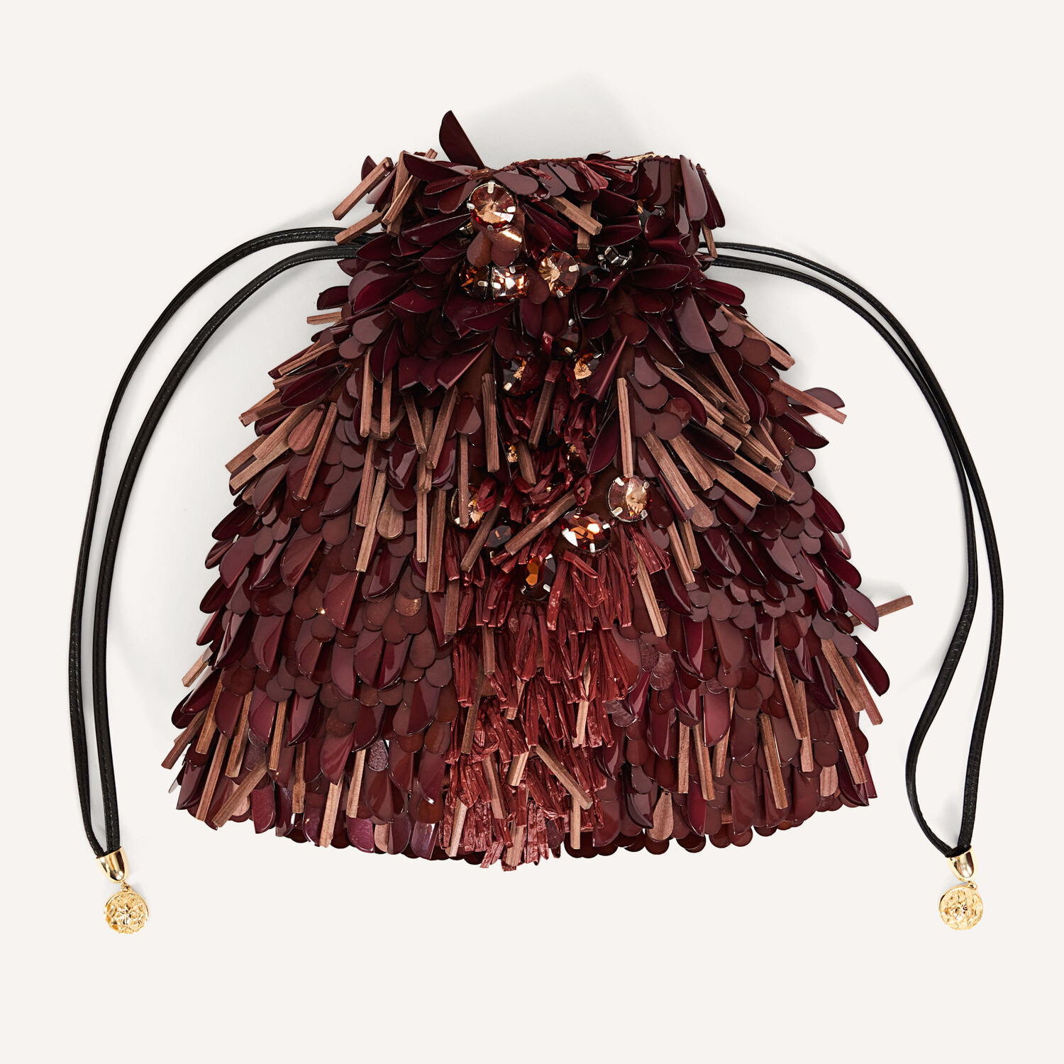 La Doublej Dustbag Pochette In Solid Brown