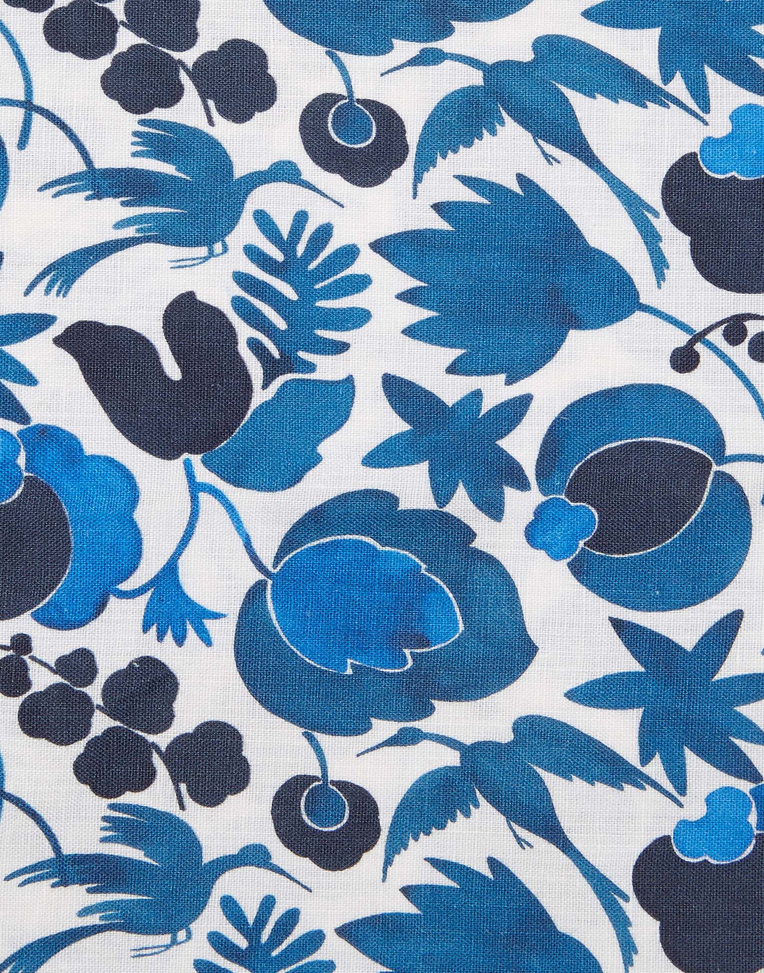 La DoubleJ Large Napkins Set Of 2 Wildbird Blu Small NAP0006LIN001CER0009