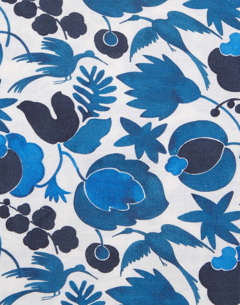 La DoubleJ Large Napkins Set Of 2 La DoubleJ Large Napkins Set Of 2 Wildbird Blu Small NAP0006LIN001CER0009