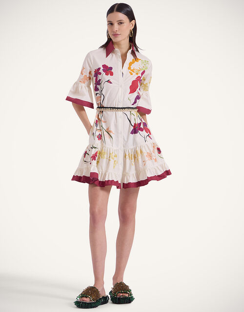 La DoubleJ Choux Dress Corsage Plac&eacute;e Ivory DRE0205COT015CRS01WH04