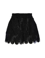 La DoubleJ Pull-Up Shorts Embroidered Begonia Nero TRO0083JCQ044BEG03BL01