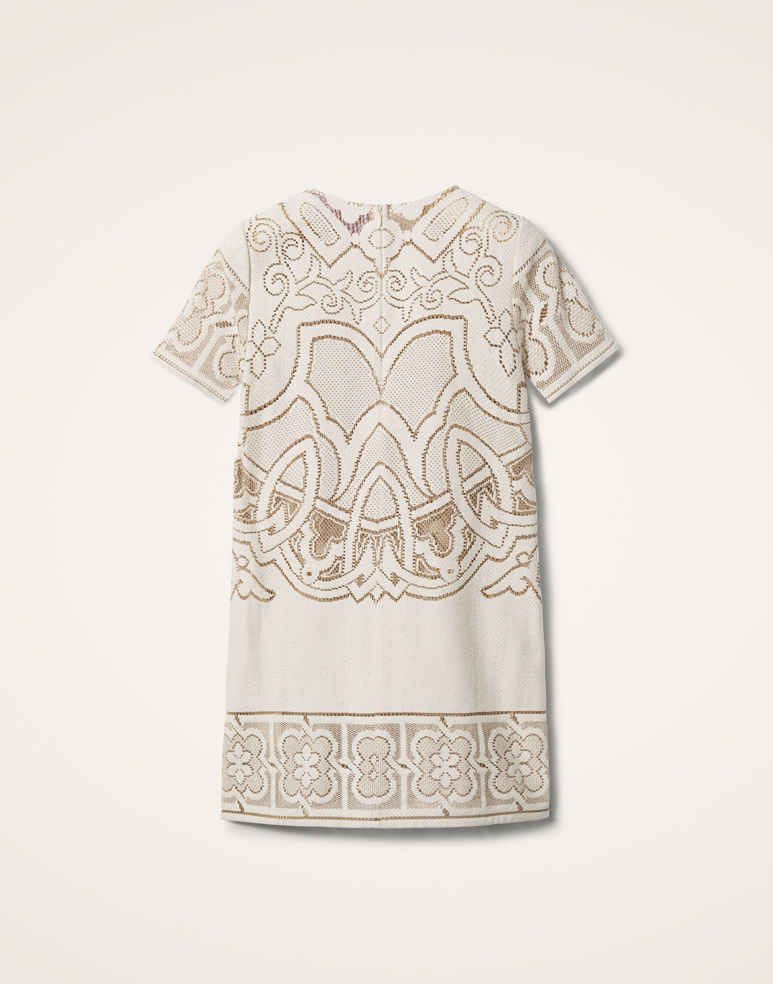 La DoubleJ Lacey Mini Swing Dress Solid White Smoke DRE0634EMB006SOLIDWH02