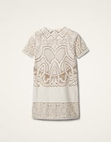 La DoubleJ Lacey Mini Swing Dress La DoubleJ Lacey Mini Swing Dress Solid White Smoke DRE0634EMB006SOLIDWH02