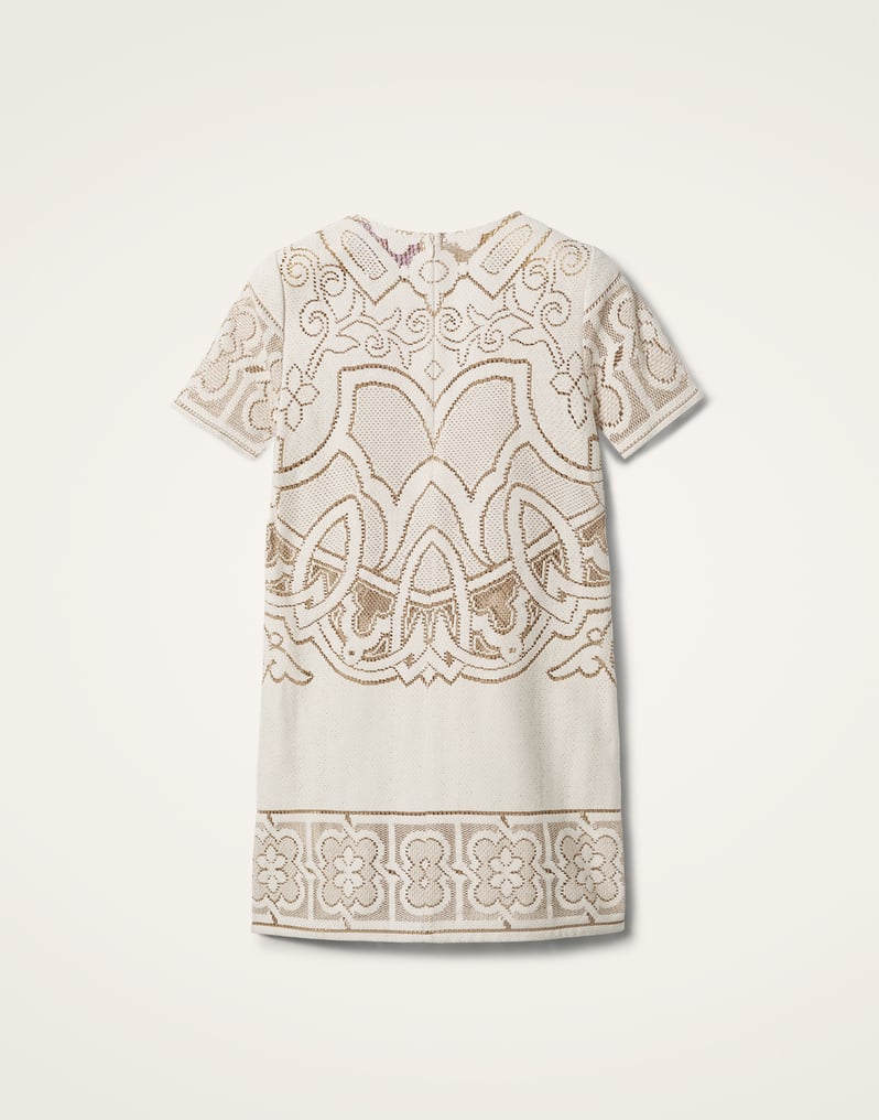 La DoubleJ Lacey Mini Swing Dress La DoubleJ Lacey Mini Swing Dress Solid White Smoke DRE0634EMB006SOLIDWH02