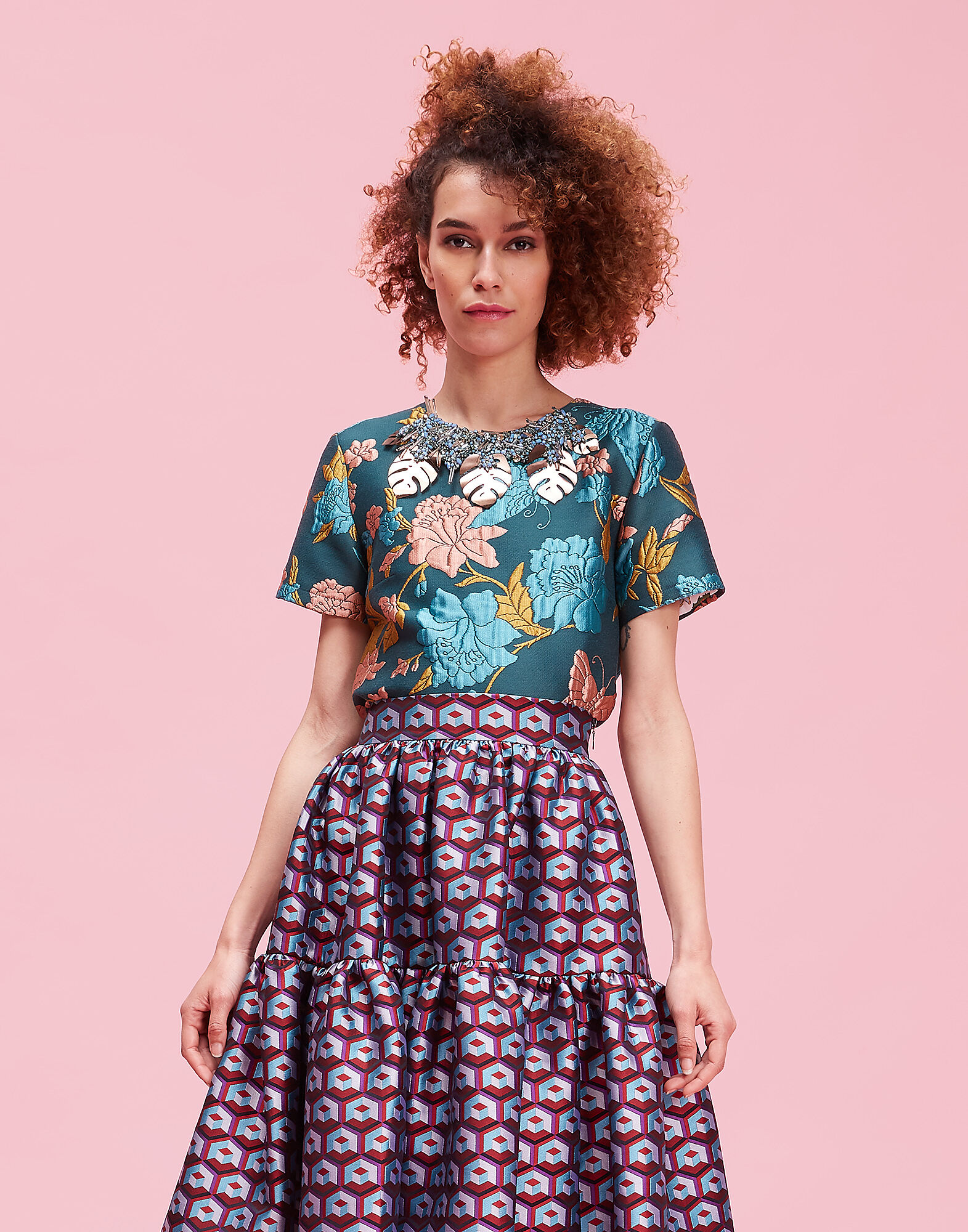 LaDoubleJ Lilium Verde The Embroidered Jazzy Tee Lilium Verde SHI0014JAC007LIL0003