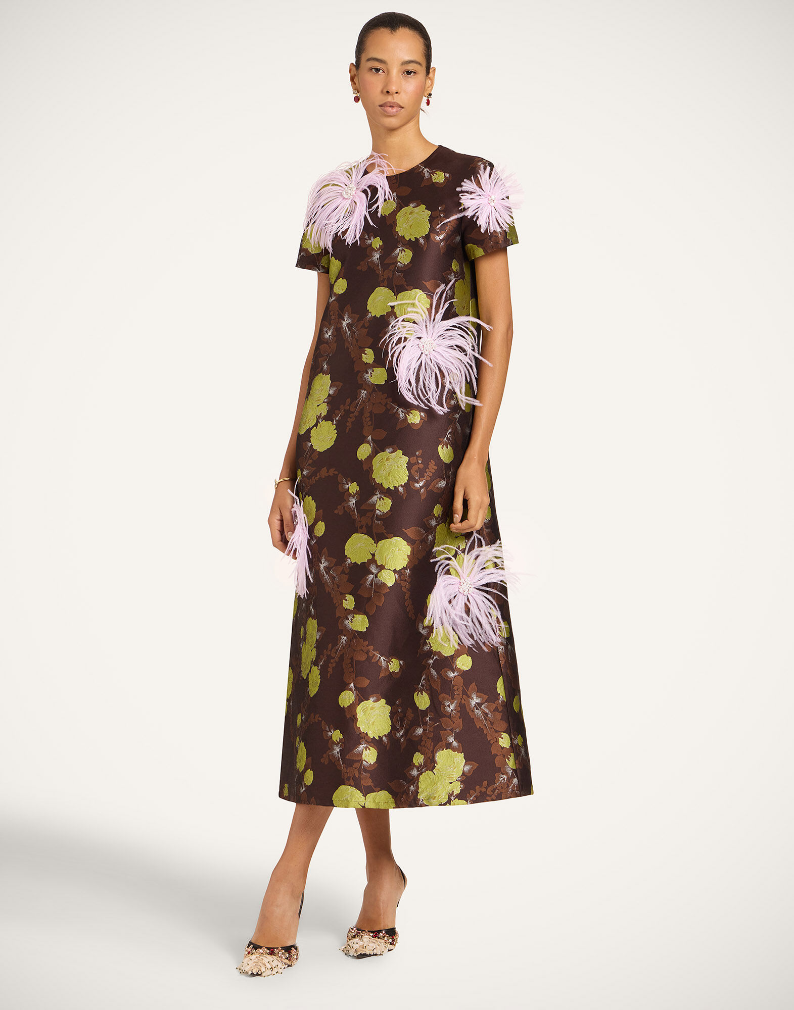 La DoubleJ Super Swing Dress Devon Brown DRE1147JCQ141DEV05BR02