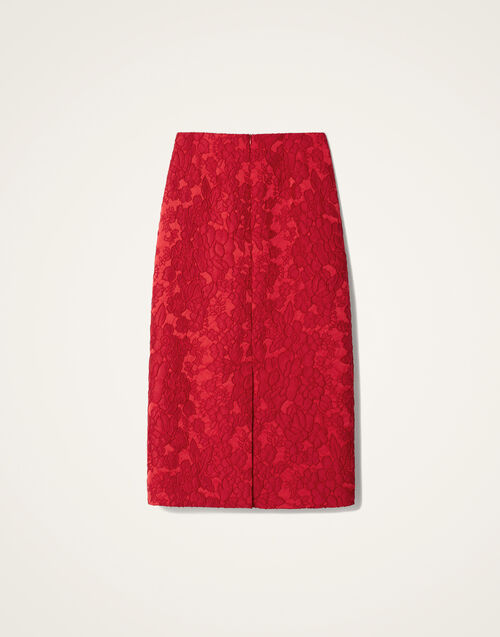 Pencil Skirt en Peony Red pour Femme | La DoubleJ