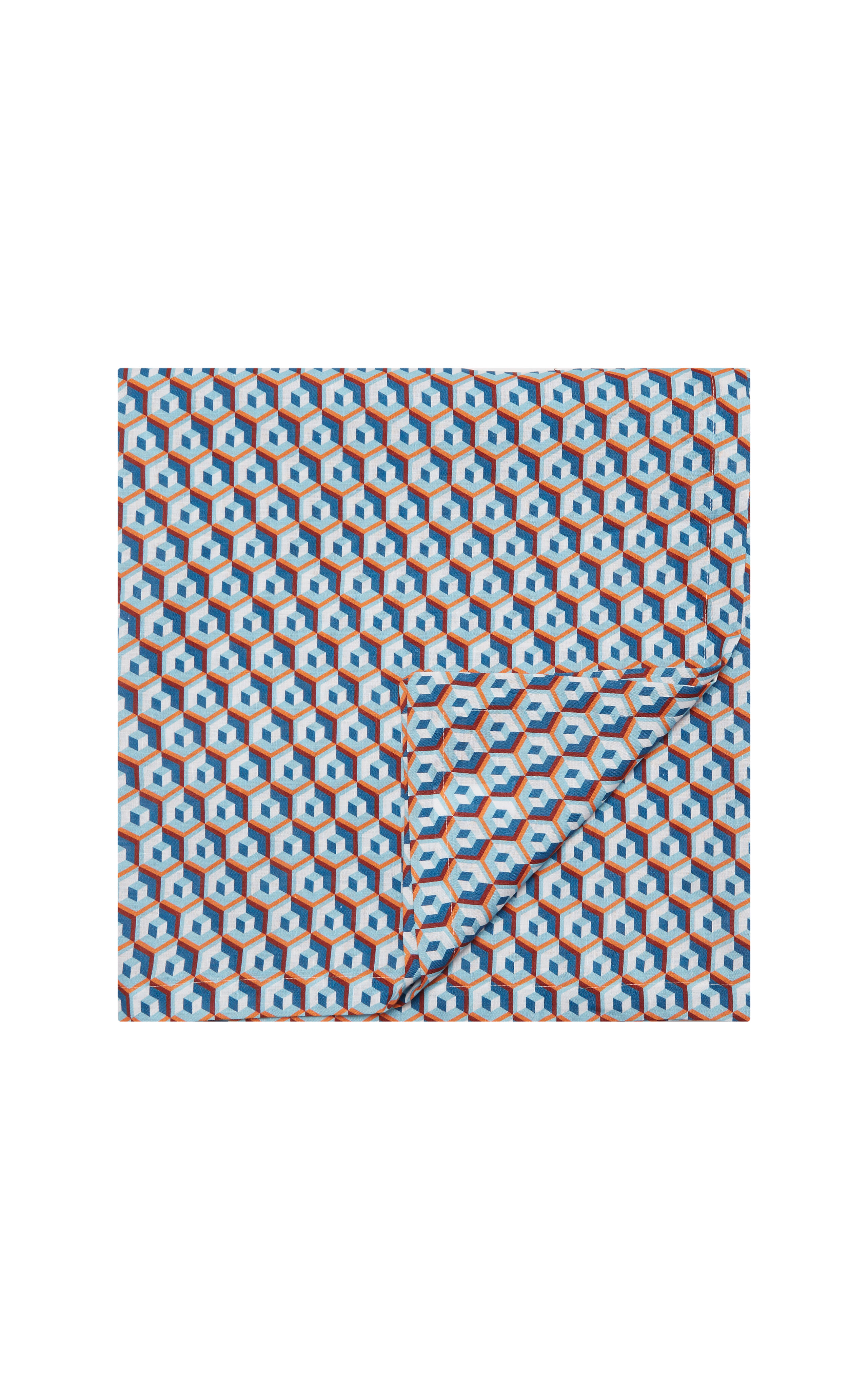 La DoubleJ Medium Tablecloth (180X280) Cubi Blu TBC0002LIN001CUB0013