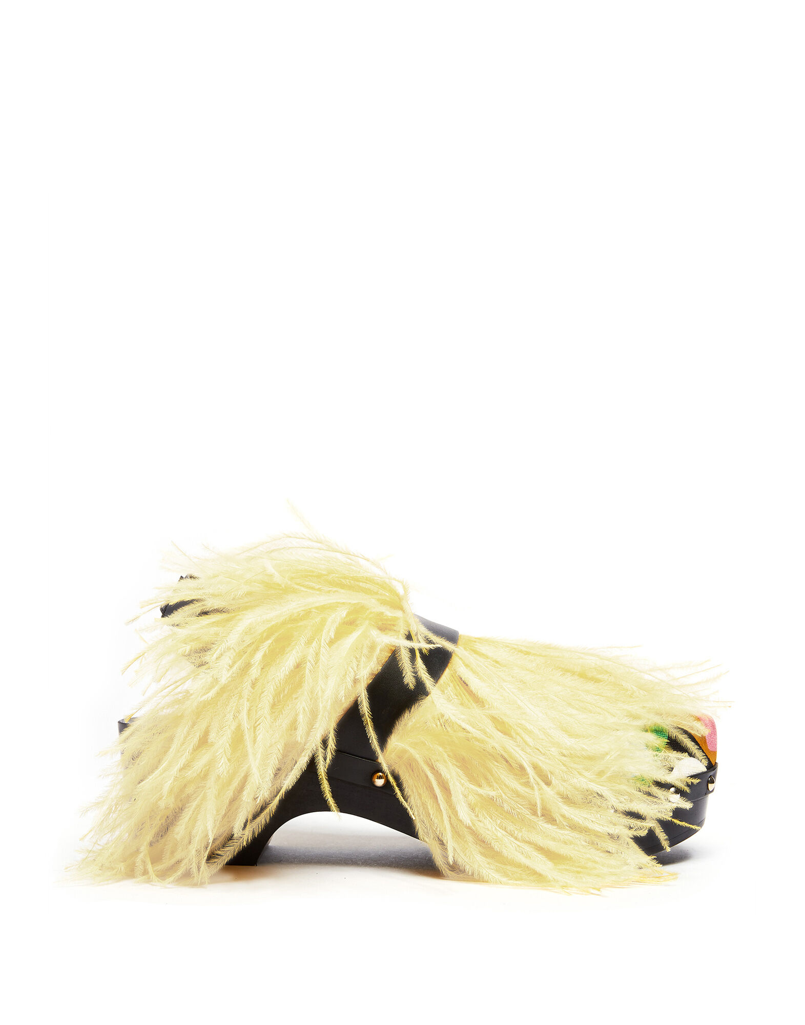 La Doublej Shoes La Doublej Ldj X Fabrizio Viti Feathered Jean Clogs