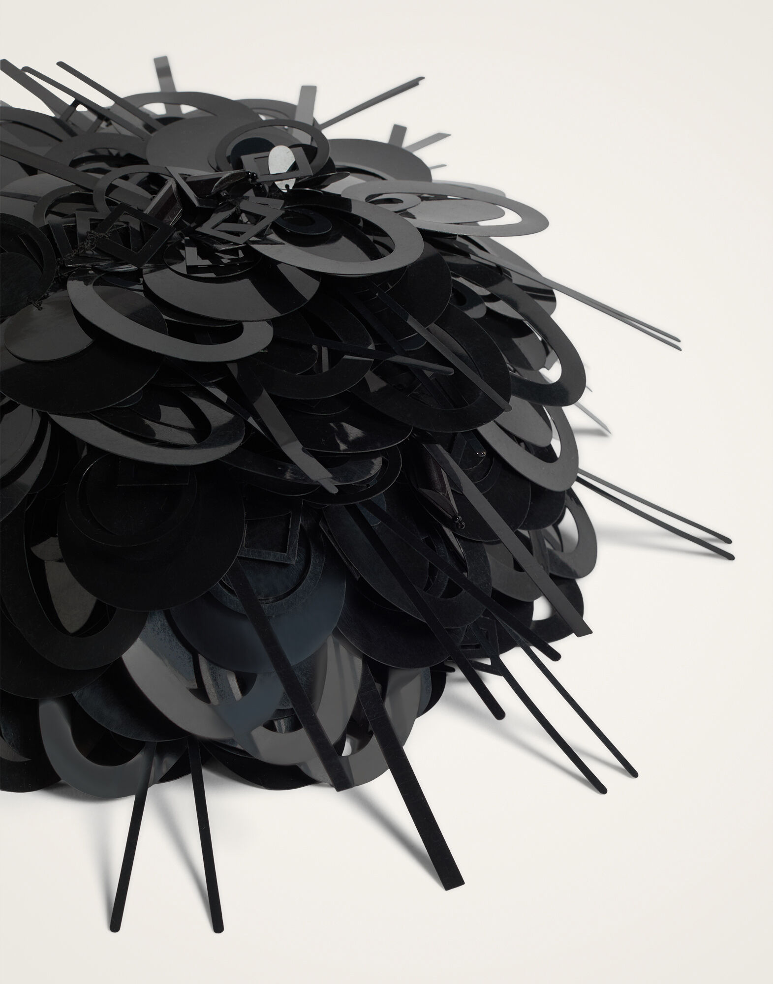 La DoubleJ Paillette Hat Solid Black HAT0045PAI019SOLIDBL01