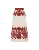 La DoubleJ Baia Skirt La DoubleJ Baia Skirt Medallion Placée Cream SKI0081COT037MED01WH03