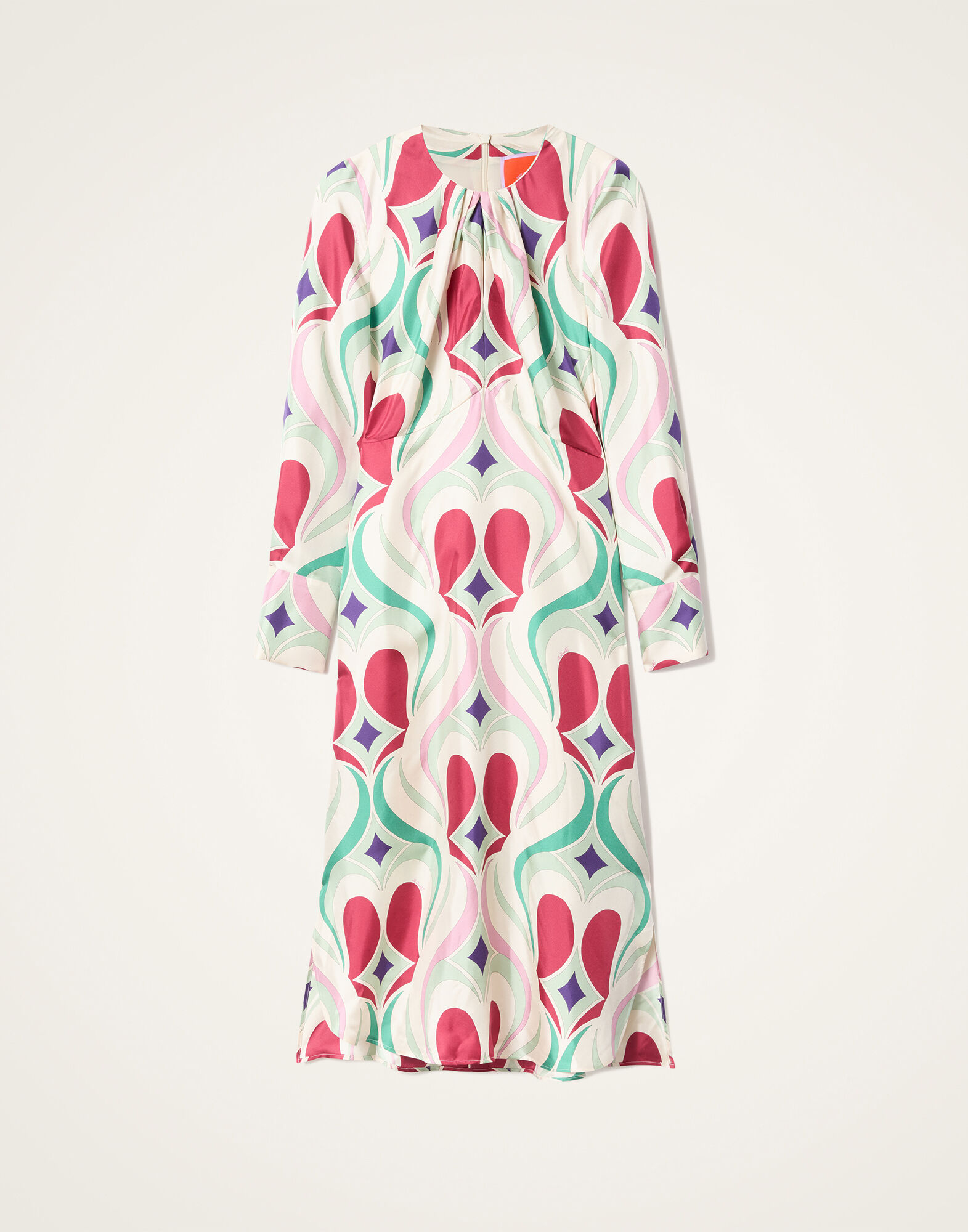 La DoubleJ Eve Midi Dress Macro Jive Ecru DRE0808SIL001JIV05BR05