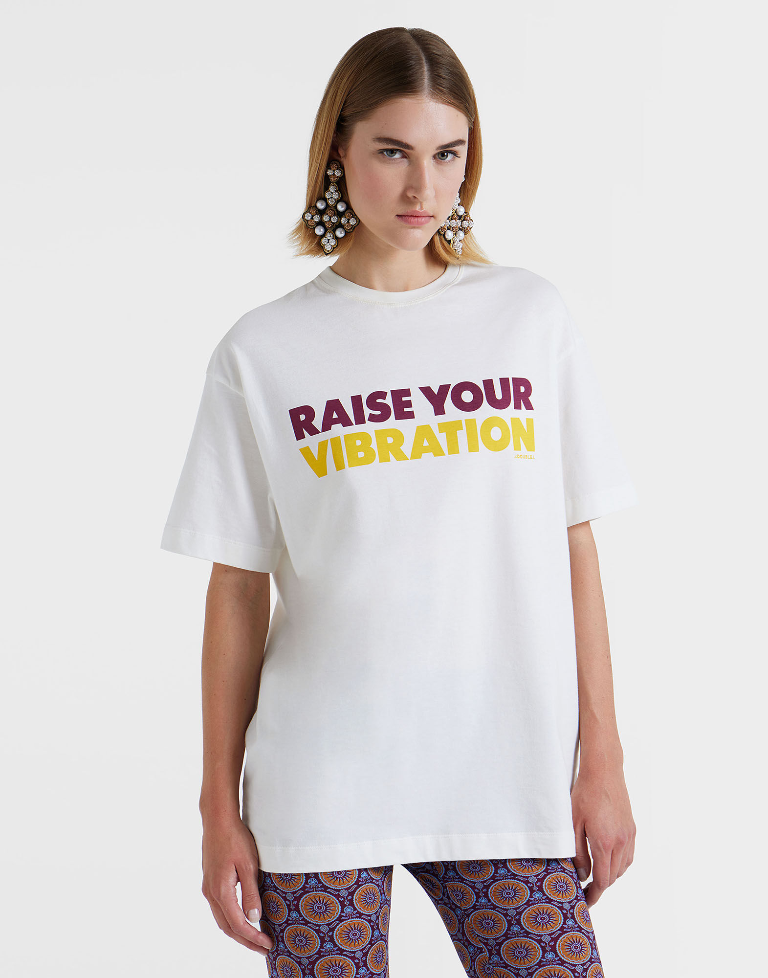 House T Shirt in Off White for Women La DoubleJ