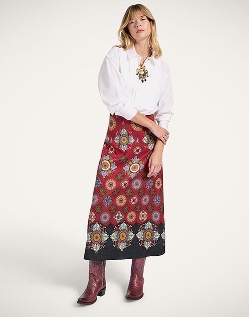 La DoubleJ A-Long Skirt La DoubleJ A-Long Skirt Nucleus Placée Rust SKI0018CAD001NUC02OR04