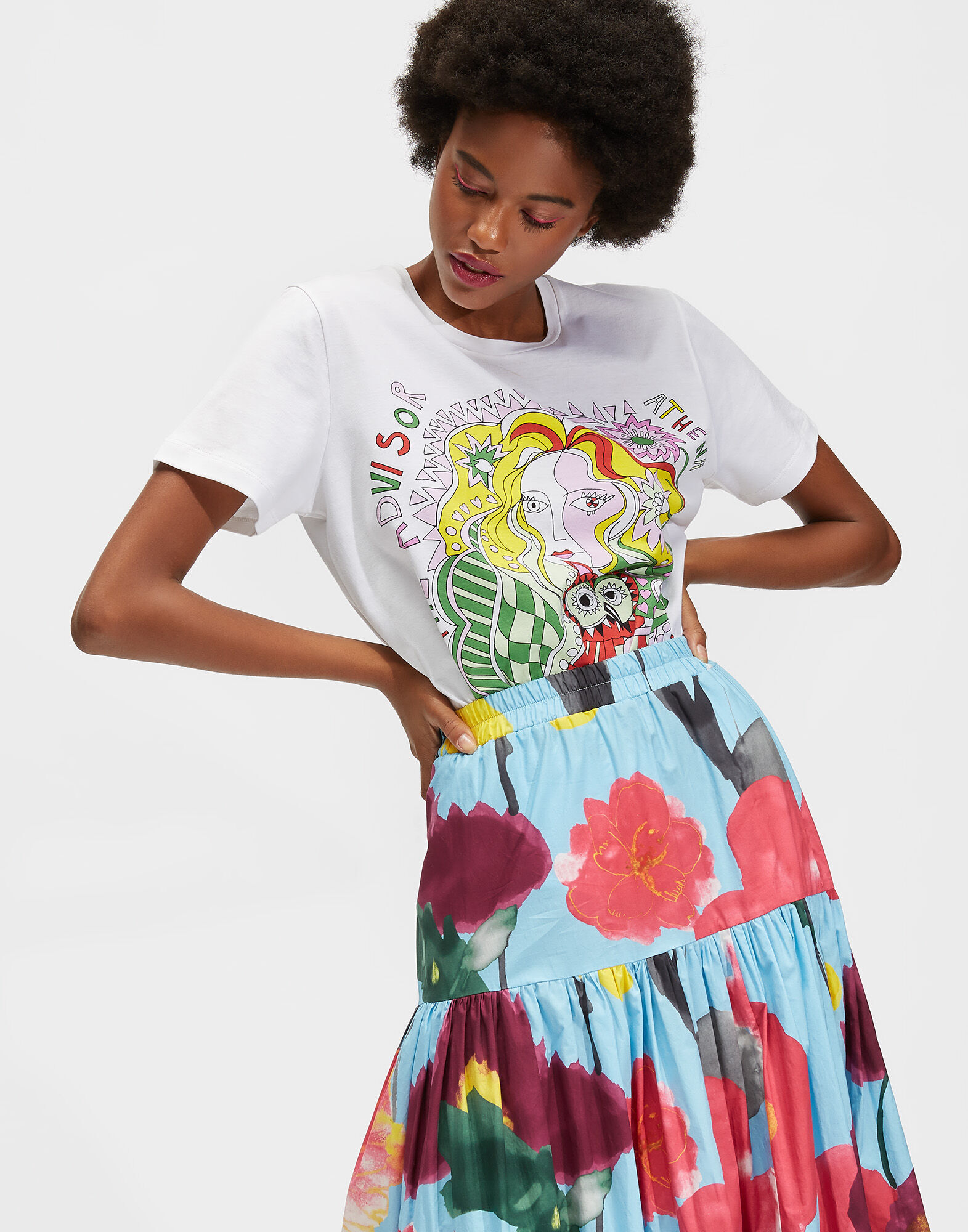 LaDoubleJ Goddess T-Shirt Athena Placed SHI0031JER009ATH0003