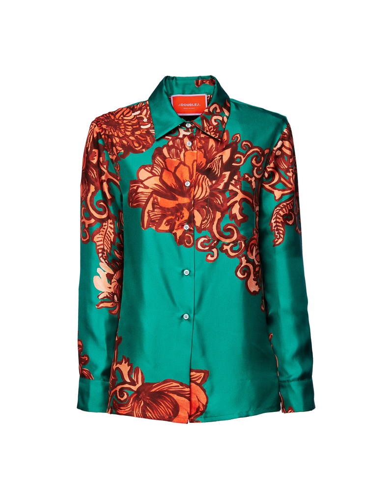 La DoubleJ Boy Shirt La DoubleJ Boy Shirt Anemone Ghirlanda SHI0001SIL001ANE03GR02