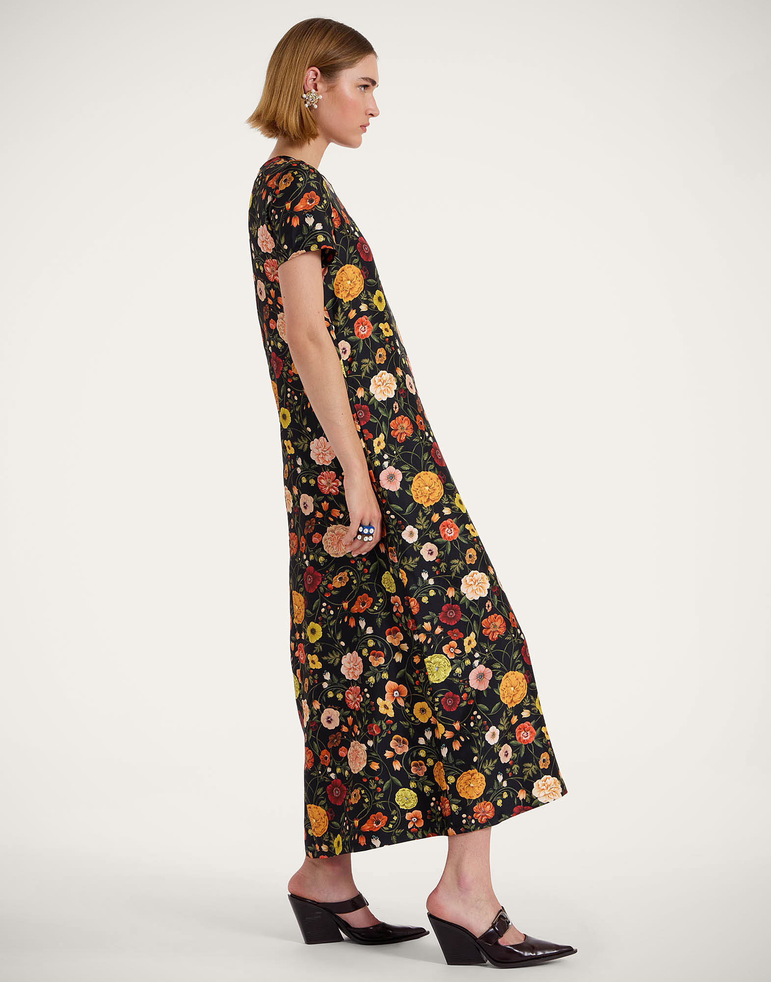 La DoubleJ Swing Dress Botticelli Black DRE0001SIL001CEL01BL01