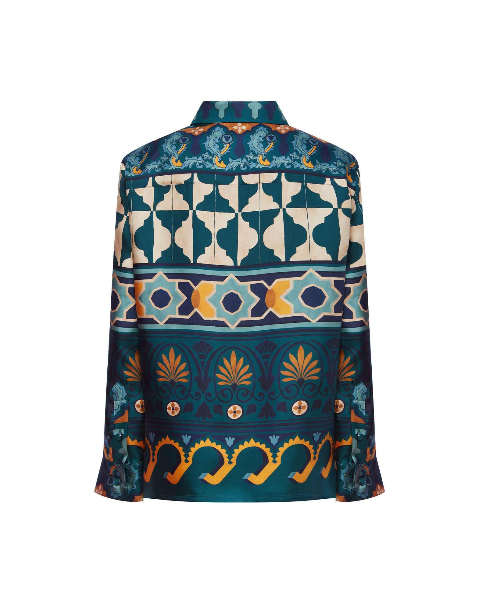 La DoubleJ Boy Shirt Casareale Plac&egrave;e Emerald SHI0001SIL001REA01GR04